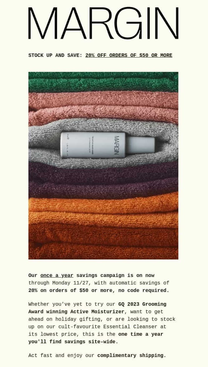 Margin had one of the best Black Friday campaign